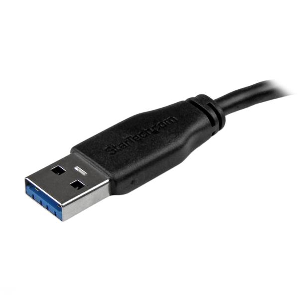 Photos - Cable (video, audio, USB) Startech.com Slim Micro USB 3.0 Cable - M/M - 15cm  USB3AUB15CMS (6in)