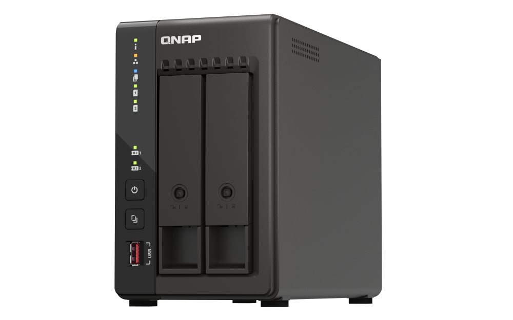 QNAP TS-253E NAS Tower Ethernet LAN Black J6412