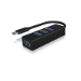 ICY BOX IB-HUB1419-C3 USB 3.2 Gen 1 (3.1 Gen 1) Type-C 5000 Mbit/s Black