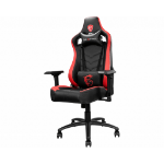MSI MAG CH110 Gaming Chair 'Black and red with carbon fiber design, Steel frame, Reclinable backrest, Adjustable 4D Armrests, breathable foam, Ergonomic headrest pillow, Lumbar support cushion' 9S6-3PA00J-006