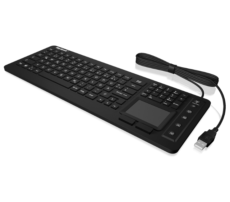 KeySonic KSK-6231 INEL (UK) keyboard Industrial USB QWERTY UK English Black