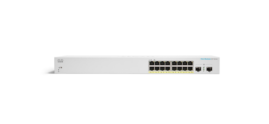 Image of Cisco CBS220-16T-2G Managed L2 Gigabit Ethernet (10/100/1000) White