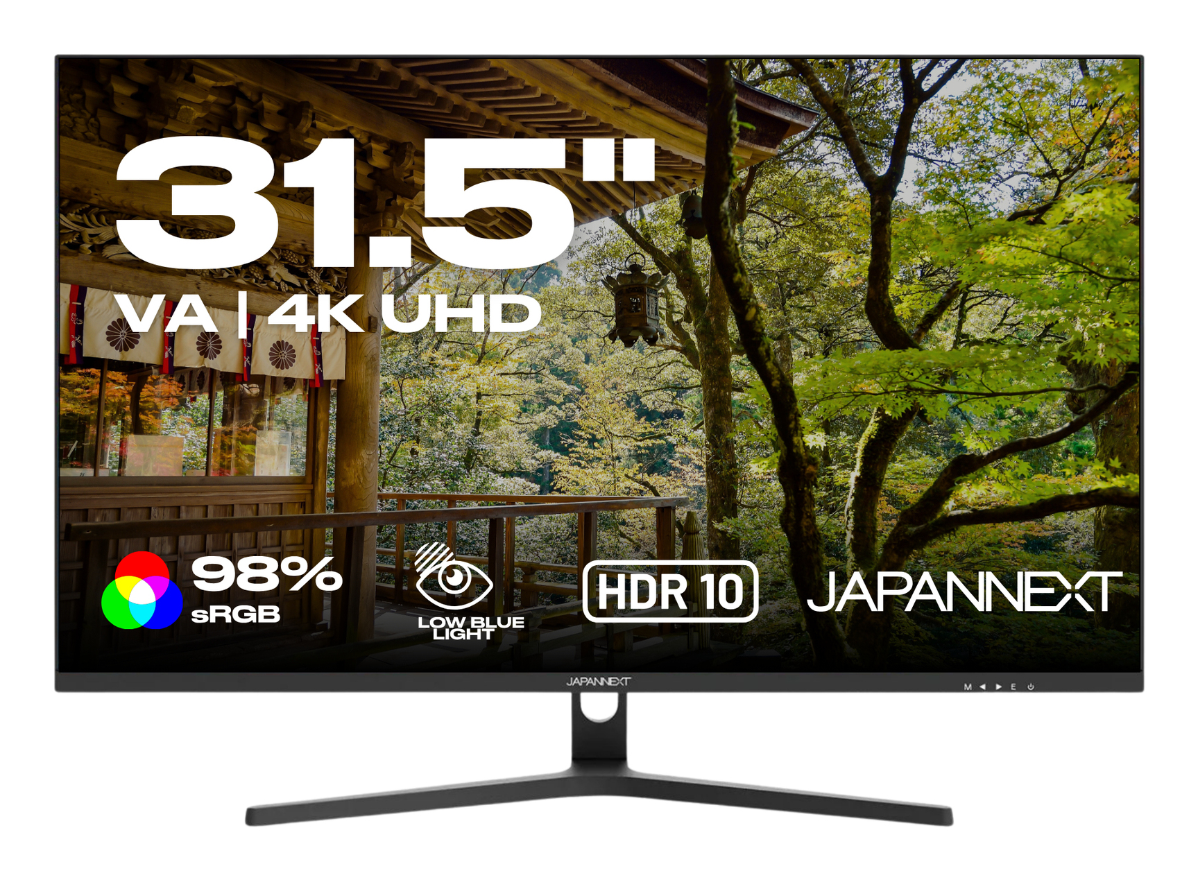 JAPANNEXT JN-V315UHDR computer monitor 80 cm (31.5") 3840 x 2160 pixels 4K Ultra HD LCD Black