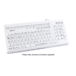 InduKey Induproof Med Antimicrobial Compact Silicone Keyboard IP68 Grey