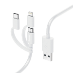 Hama 00201535 USB cable USB 2.0 1 m USB A Micro-USB B White