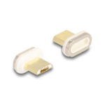 DeLOCK 66575 tussenstuk voor kabels magnet USB Micro-B Goud, Wit
