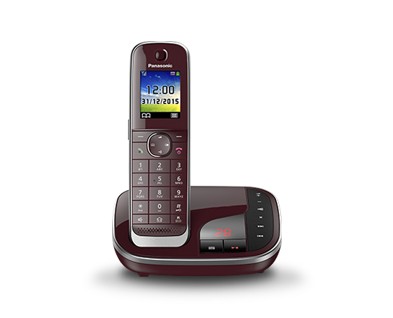 Image of Panasonic KX-TGJ320 DECT telephone Caller ID Red