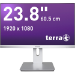 Wortmann AG TERRA 2462W LED display 60,5 cm (23.8") 1920 x 1080 Pixeles Full HD Negro, Plata