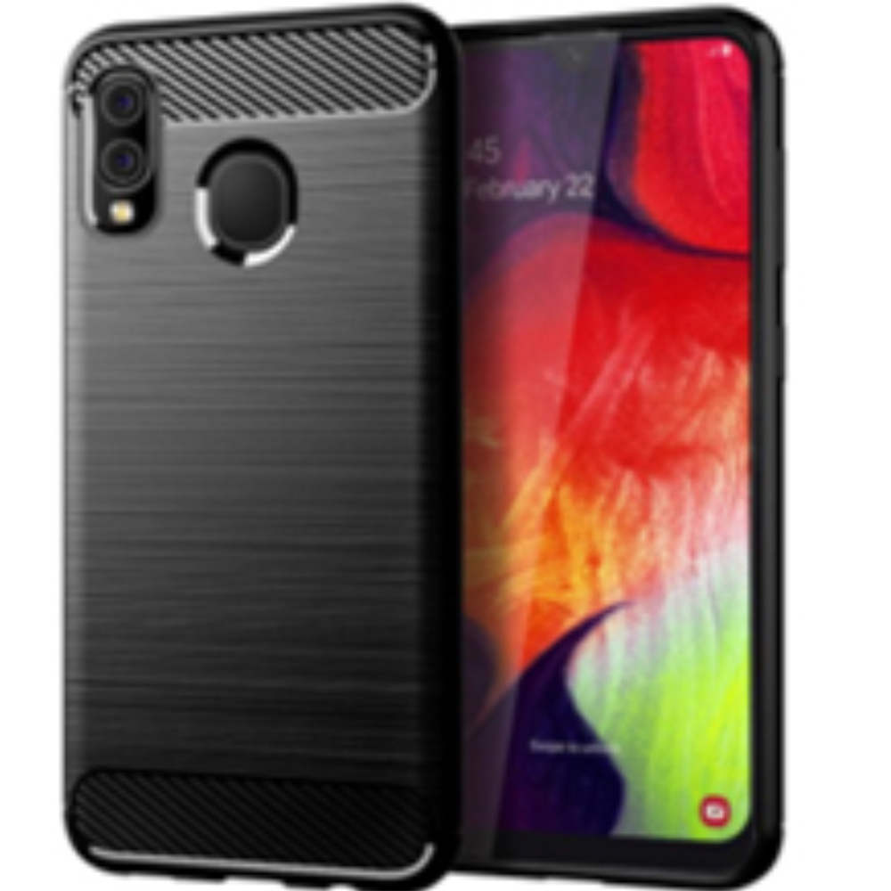 Samsung A40 Brushed Silicone Case - Black thumbnail