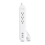 CyberPower P304UC3 surge protector White 3 AC outlet(s) 125 V 70.9" (1.8 m)