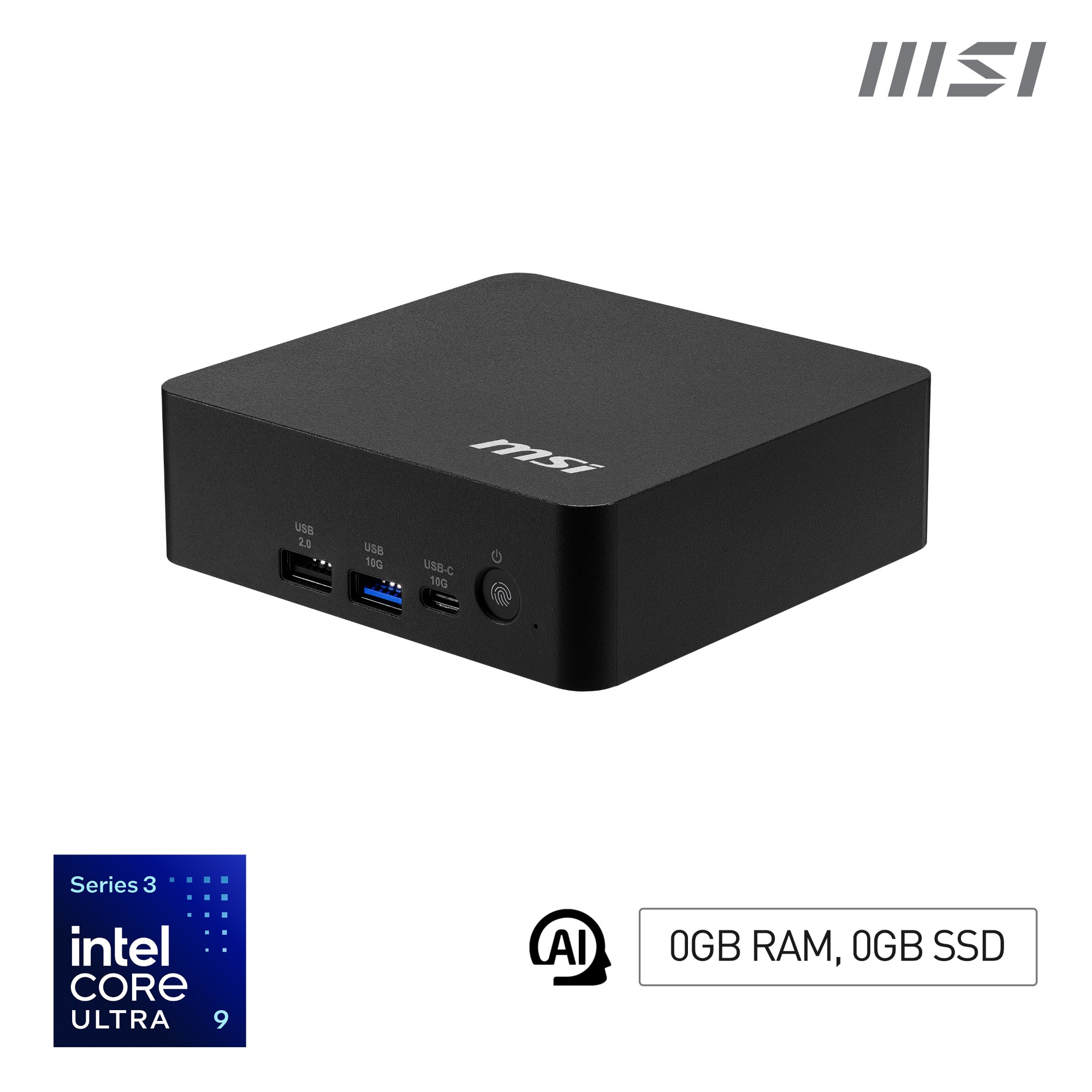 MSI Cubi NUC AI+ 3MG - Intel Core Ultra 9 386H Barebone 3Y