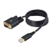 StarTech.com 3ft (1m) USB to Serial Adapter Cable, COM Retention, Interchangeable Screws/Nuts, USB-A to DB9 RS232, FTDI IC, ESD Protection, Windows/macOS/Linux