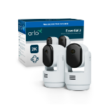 Arlo Essential 3 2K Pan-Tilt-Zoom Indoor Security Camera, 2-cam