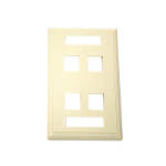 C2G 4-Port Multimedia Keystone Wall Plate - Ivory