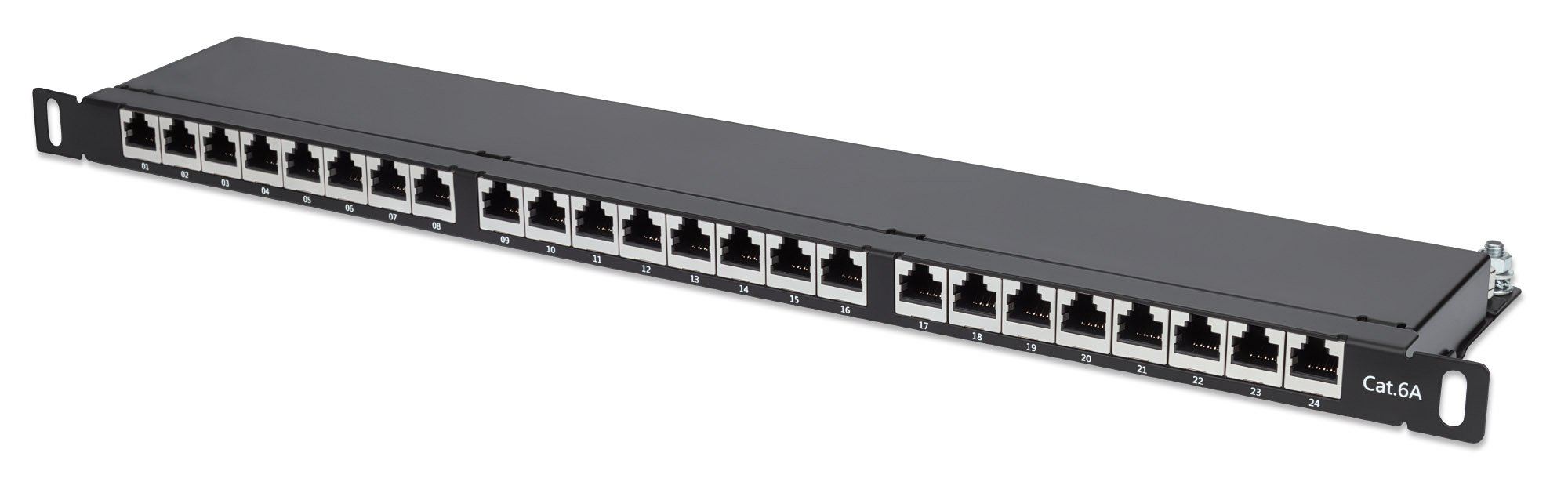 Image of Intellinet Patch Panel, Cat6a, FTP, 24-Port, 19", 0.5U, Shielded,...