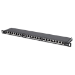 Intellinet Patch Panel, Cat6a, FTP, 24-Port, 19", 0.5U, Shielded, 90° Top-Entry Punch Down Blocks, Black