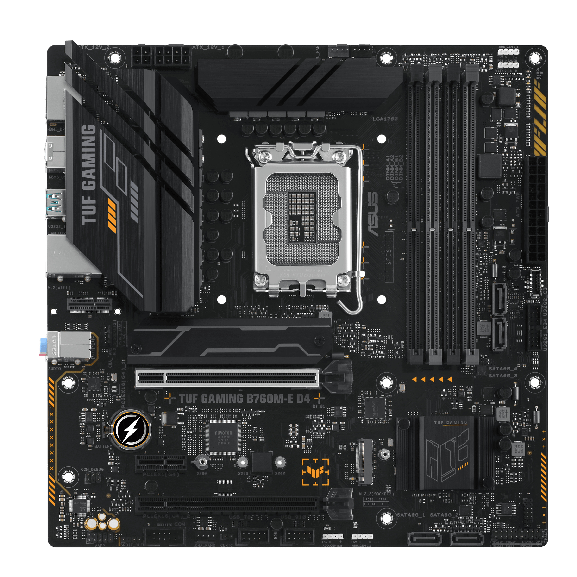 Image of ASUS TUF GAMING B760M-E D4 Intel B760 LGA 1700 micro ATX