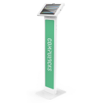 Compulocks iPad Pro M4 & M5 11", Apex Enclosure Brandable Floor Stand - White