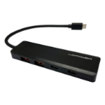 LC-Power LC-HUB-U3-4-C interface hub USB 3.2 Gen 2 (3.1 Gen 2) Type-A 10000 Mbit/s Zwart
