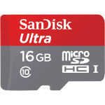 Sandisk Ultra memory card 16 GB MicroSDHC Class 10
