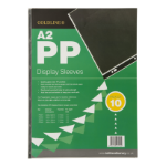 Gold Line Goldline Polypropylene Display Sleeves A2 6 Holes 150 Micron Top Opening Clear (Pack 10) PDSA2Z