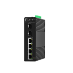 LevelOne Hilbert 6-Port Industrial Gigabit PoE Smart Lite Switch, 2 x SFP, 4 PoE Outputs, 802.3at/af PoE