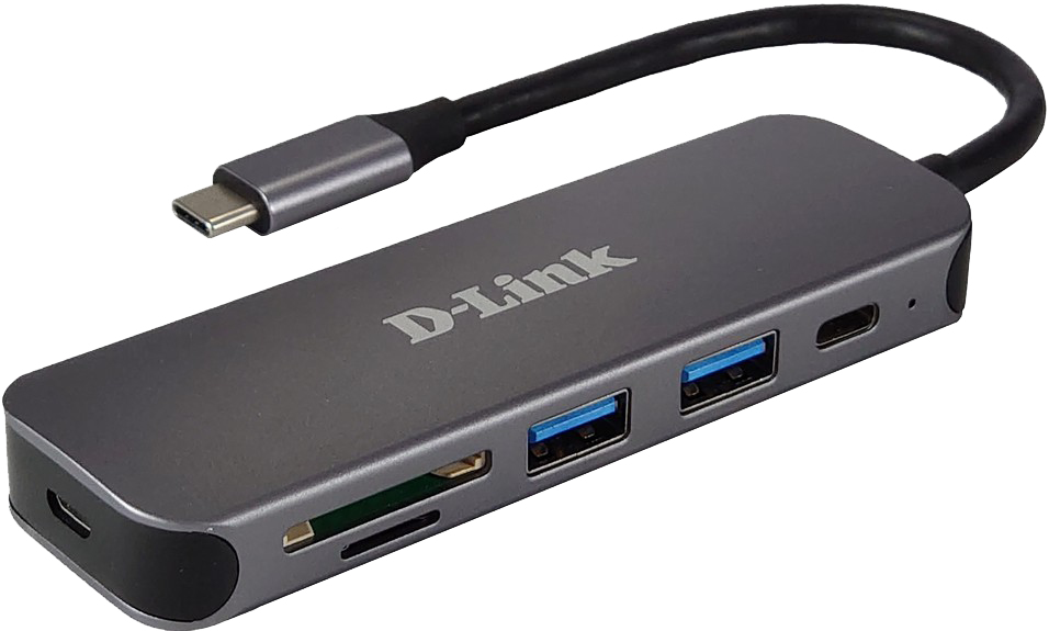 Image of D-Link 5-in-1 USB-C Hub with Card Reader DUB-2325