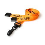 Digital ID 15mm Recycled Orange Event Staff Lanyards with Plastic J Clip (Pack of 100)