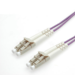 ROLINE Fibre Optic Jumper Cable, 50/125 µm, LC/LC, OM4, purple 1 m