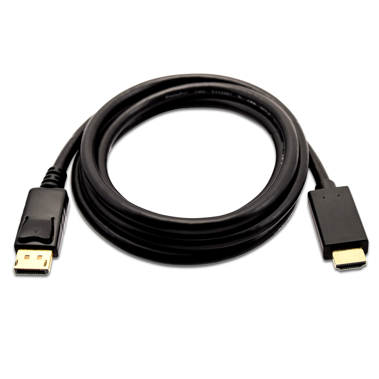 Image of V7 Black Video Cable DisplayPort Male to HDMI Male 2m 6.6ft