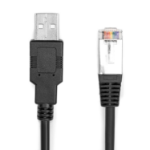 Rocstor Y10C280-B1 serial cable Black 70.9" (1.8 m) USB Type-A RJ-45