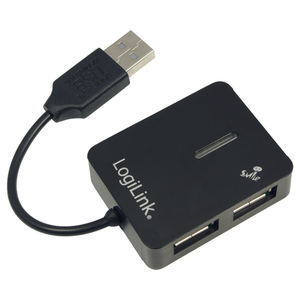 Image of LogiLink USB 2.0 4-Port Hub 480 Mbit/s Black
