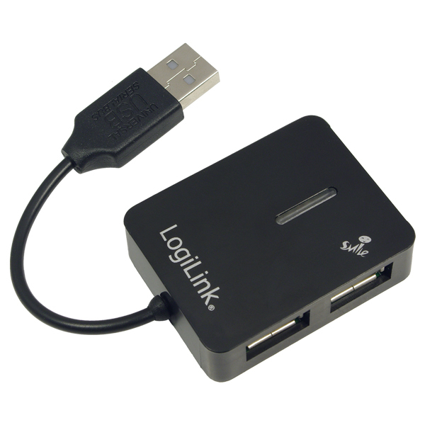 UA0139 FK & A USB 2.0 4-Port Hub - 480 Mbit/s - Black - Windows 98SE/ME/200/XP/Vista/2003/7 - 450 g