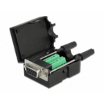 DeLOCK 66257 wire connector Sub-D 9, 10 pin terminal block Black