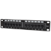 Intellinet Patch Panel, Cat6, 10", UTP, 1U, 12-Port, Black