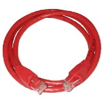 Videk Cat6 Booted UTP RJ45 to RJ45 Patch Cable Red 15Mtr -
