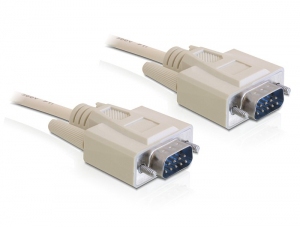 Image of DeLOCK RS-232, 5m serial cable Beige DB-9