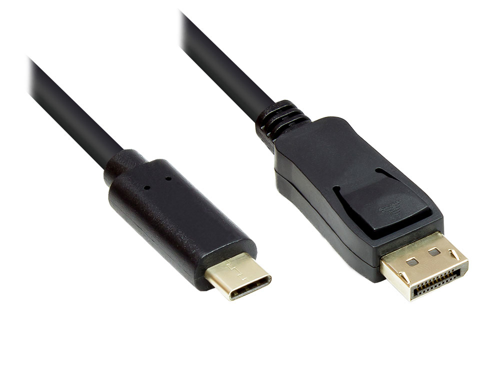 Alcasa GC-M0106 video cable adapter 2 m USB Type-C DisplayPort Black