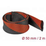 DeLOCK Braided Sleeve stretchable 2 m x 50 mm black-red