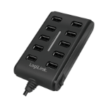 LogiLink UA0125 interface hub USB 2.0 480 Mbit/s Black