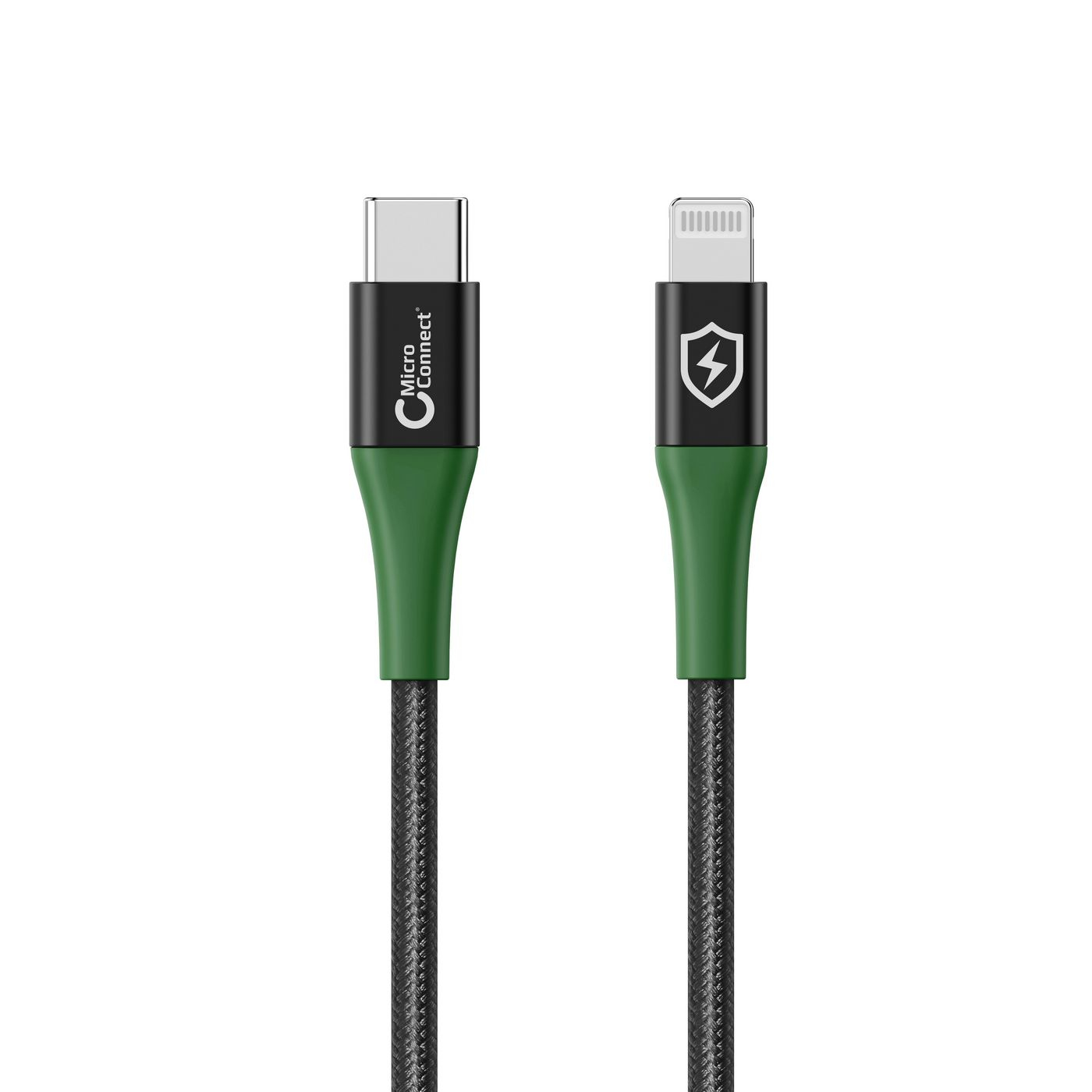 Microconnect MC-SMART USB C-L-2 lightning cable 2 m Black. Green