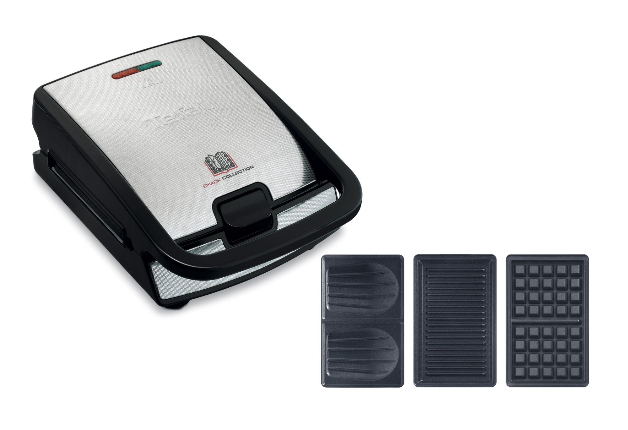 Tefal Snack Collection SW 852 D smörgåsgrill 700 W Svart, Rostfritt stål