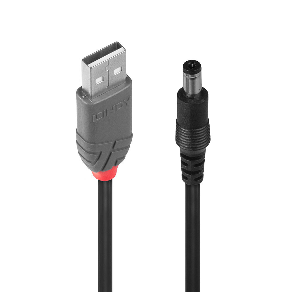 Image of Lindy Adapter Cable USB A male - DC 5.5/2.1 mm male