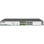 D-LINK | DGS-F1018P-E | 18 Port Gigabit PoE Switch with 16 PoE+ Ports (8 Long Reach 250m) and 2 SFP Uplinks