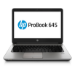 HP ProBook 645 G1 A6-4400M Notebook 35.6 cm (14") HD AMD A6 4 GB DDR3-SDRAM 500 GB HDD Wi-Fi 4 (802.11n) Windows 7 Professional Black, Silver