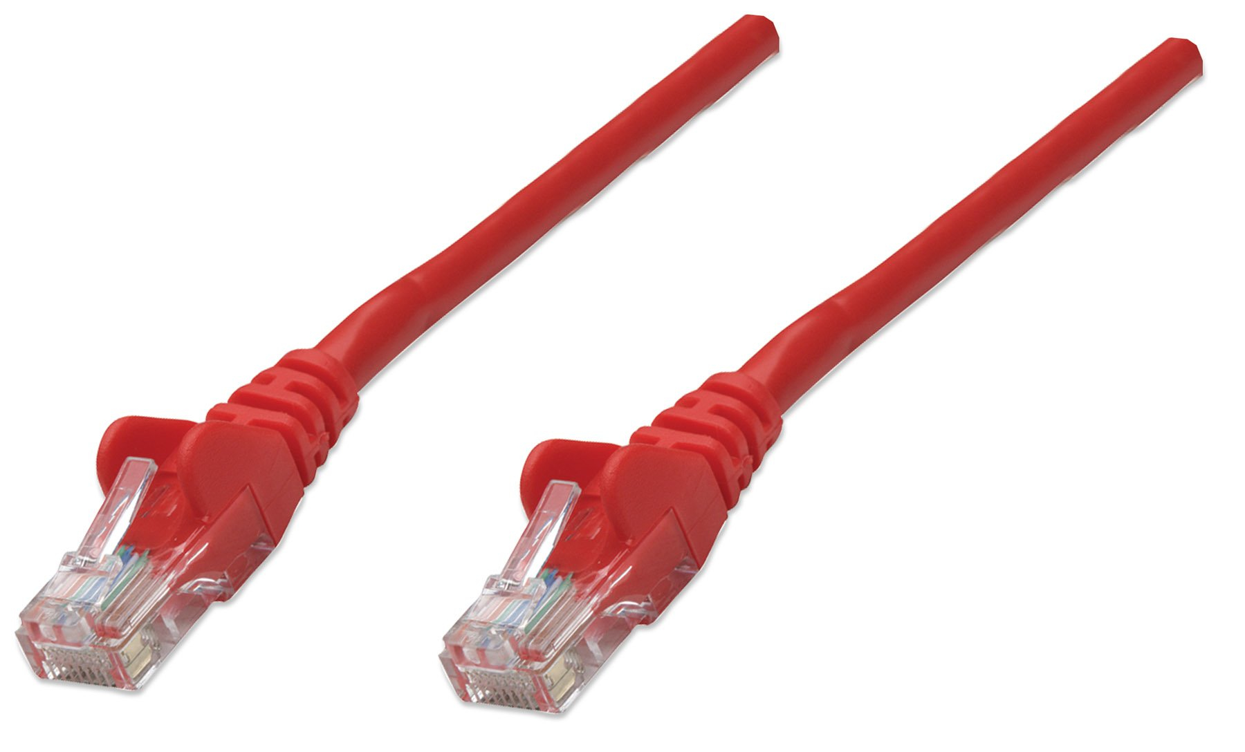 Photos - Cable (video, audio, USB) INTELLINET Network Patch Cable, Cat5e, 10m, Red, CCA, U/UTP, PVC, RJ45 325 