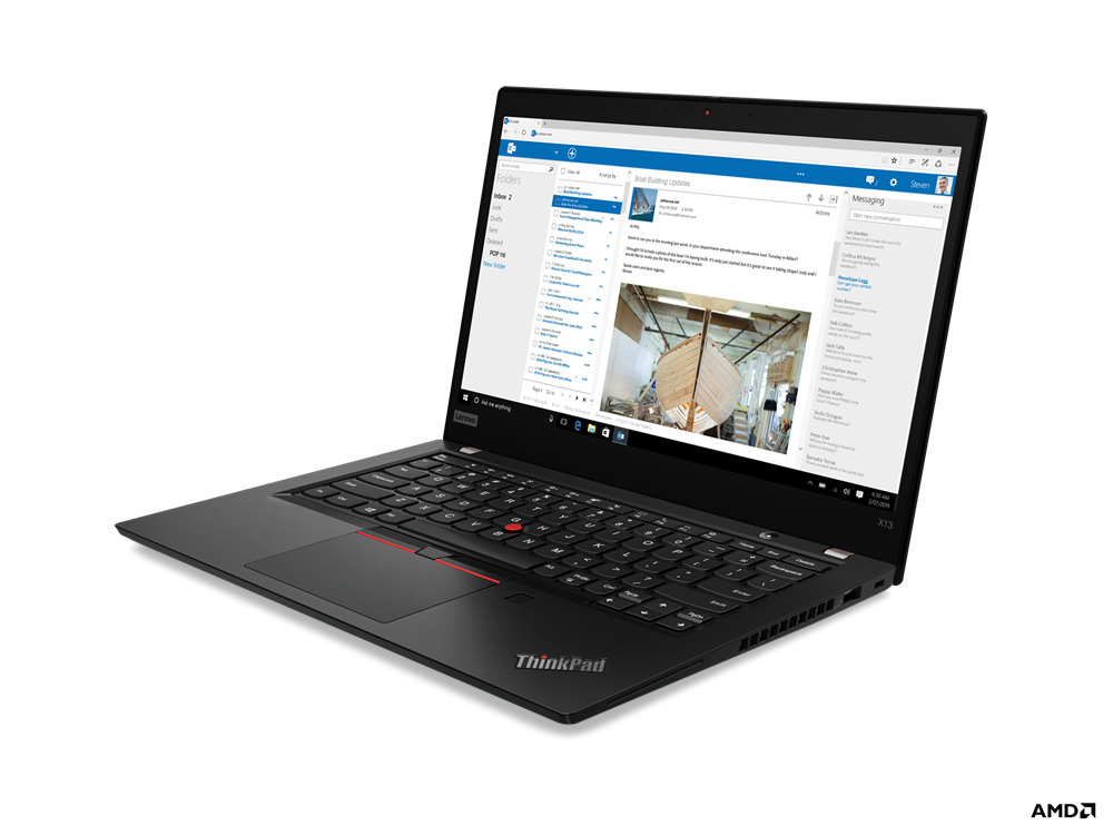 Lenovo ThinkPad X13 Laptop 33.8 cm (13.3") Full HD AMD Ryzen 5 PRO 4650U 8 GB DDR4-SDRAM 256 GB SSD Wi-Fi 6 (802.11ax) Windows 10 Pro Black