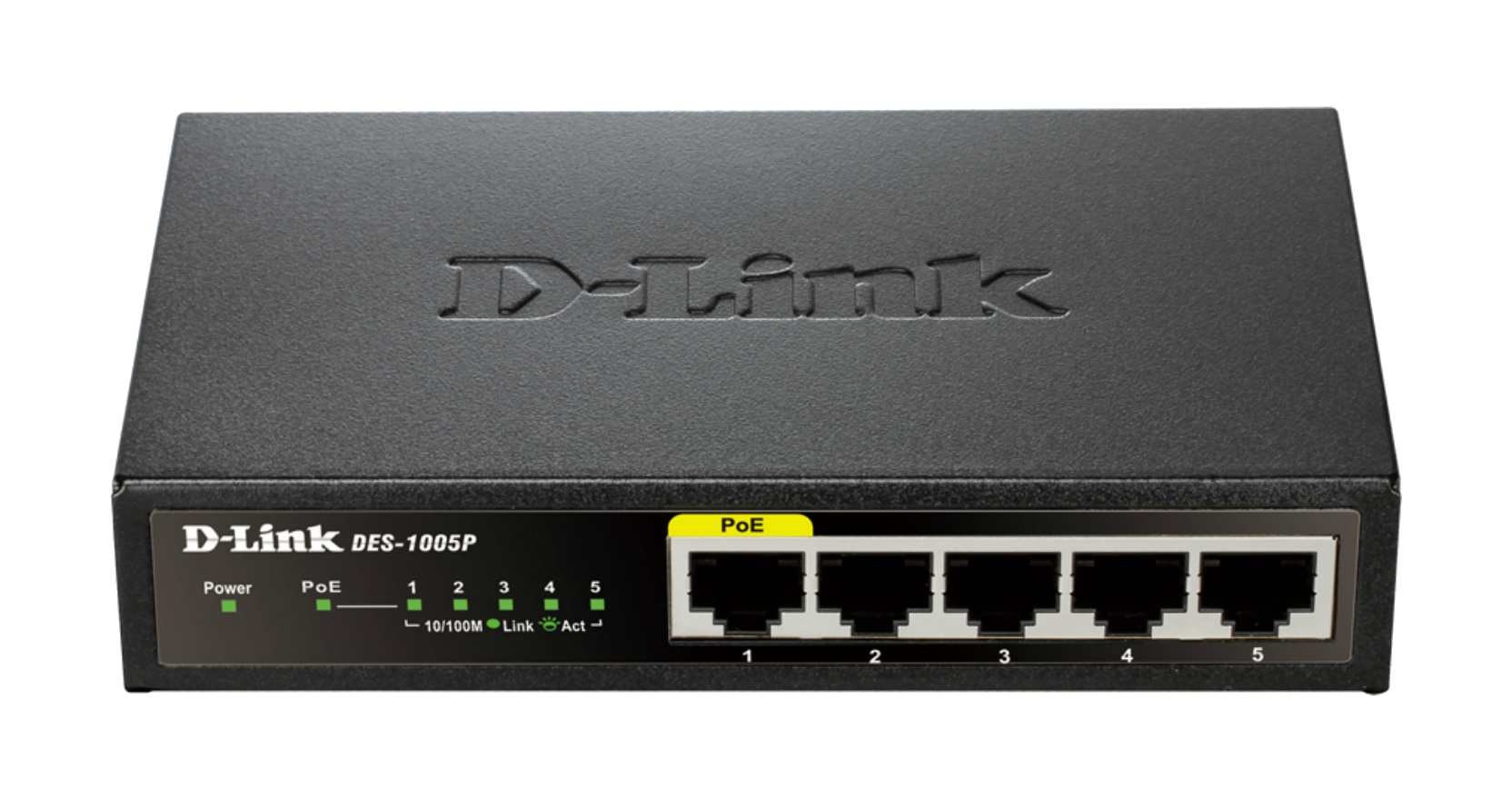Image of D-Link DES-1005P/E network switch Unmanaged L2 Fast Ethernet...