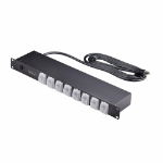 StarTech.com 8NS8-RACK-MOUNT-PDU power distribution unit (PDU) 8 AC outlet(s) 1U Black