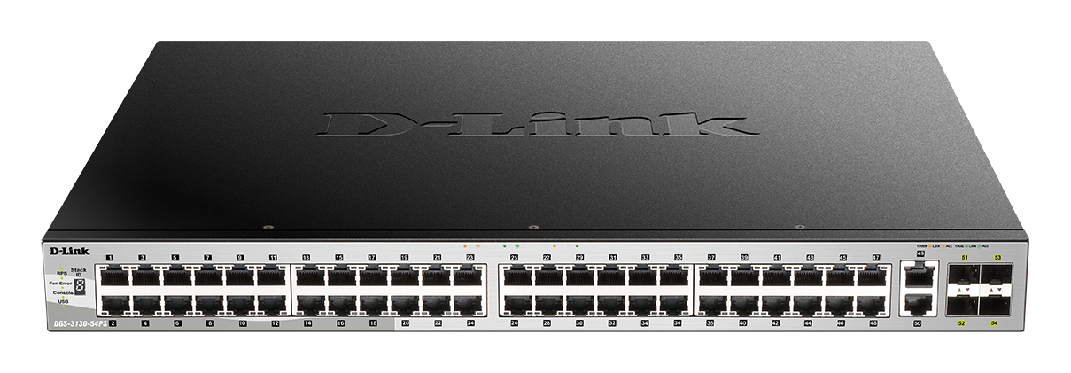 D-Link DGS-3130-54PS/E network switch Managed L3 Gigabit Ethernet (10/